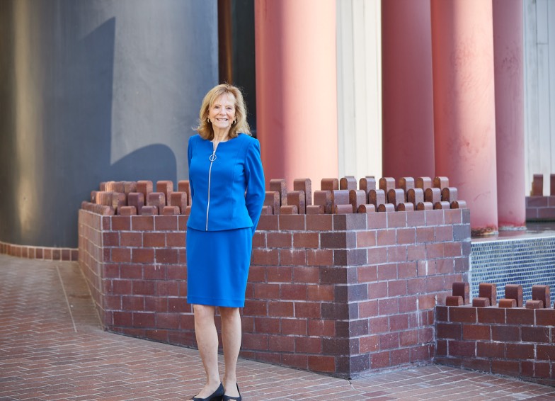 Becky Blair standing outside office in Long Beach